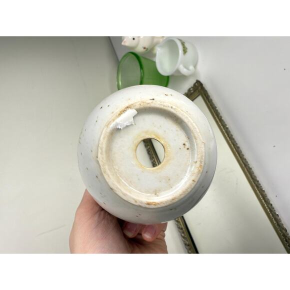 Small Specked Japan Stoneware Minature Date Palm Planter - Picture 4 of 7